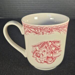 Johnson Brothers Twas The Night Before Christmas Pink/Ivory Words-Scenes England